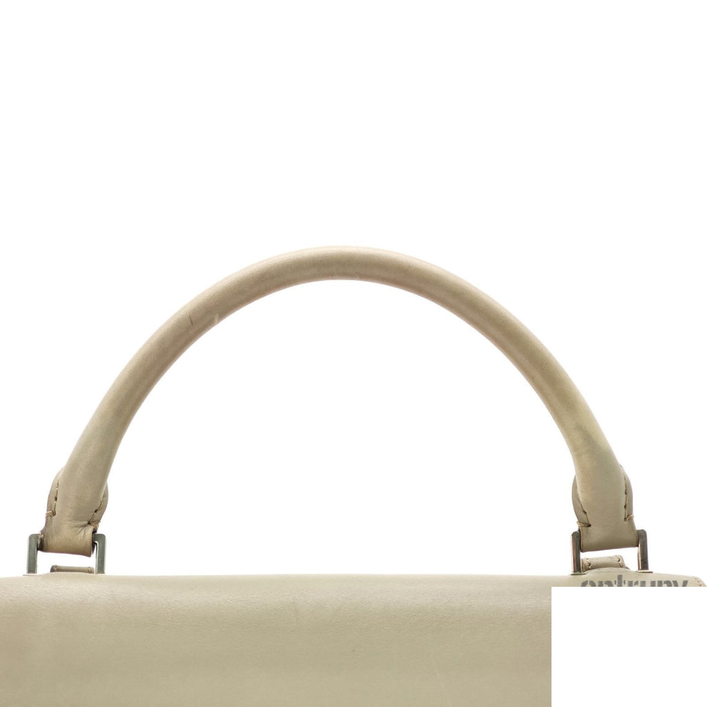 Celine Leather Trapeze 2-Way Shoulder Bag Black Khaki Red Strap — view 8