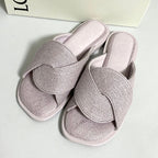 Loewe Slide Sandals Jute 40 Lavender