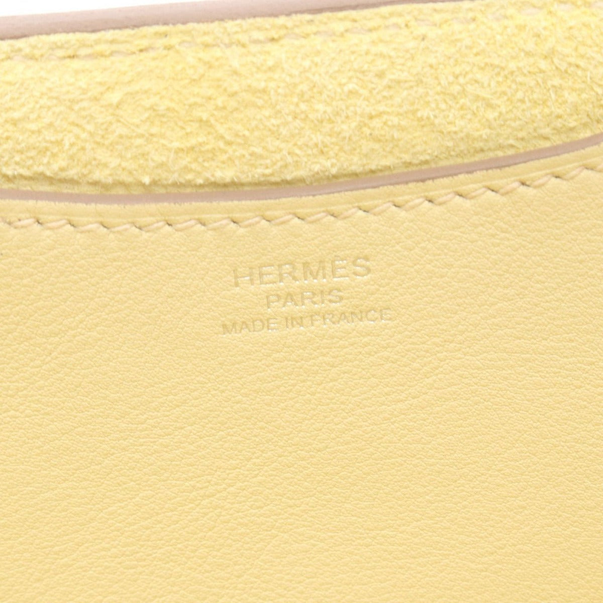 Hermes Handbag in the Loop 18 Jaune Poussin Leather Joanne Yellow — view 4