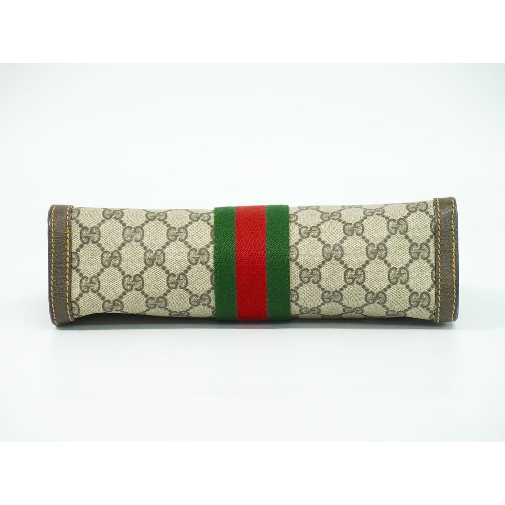 Gucci Vintage Sherry Line GG Supreme Clutch Beige — view 3