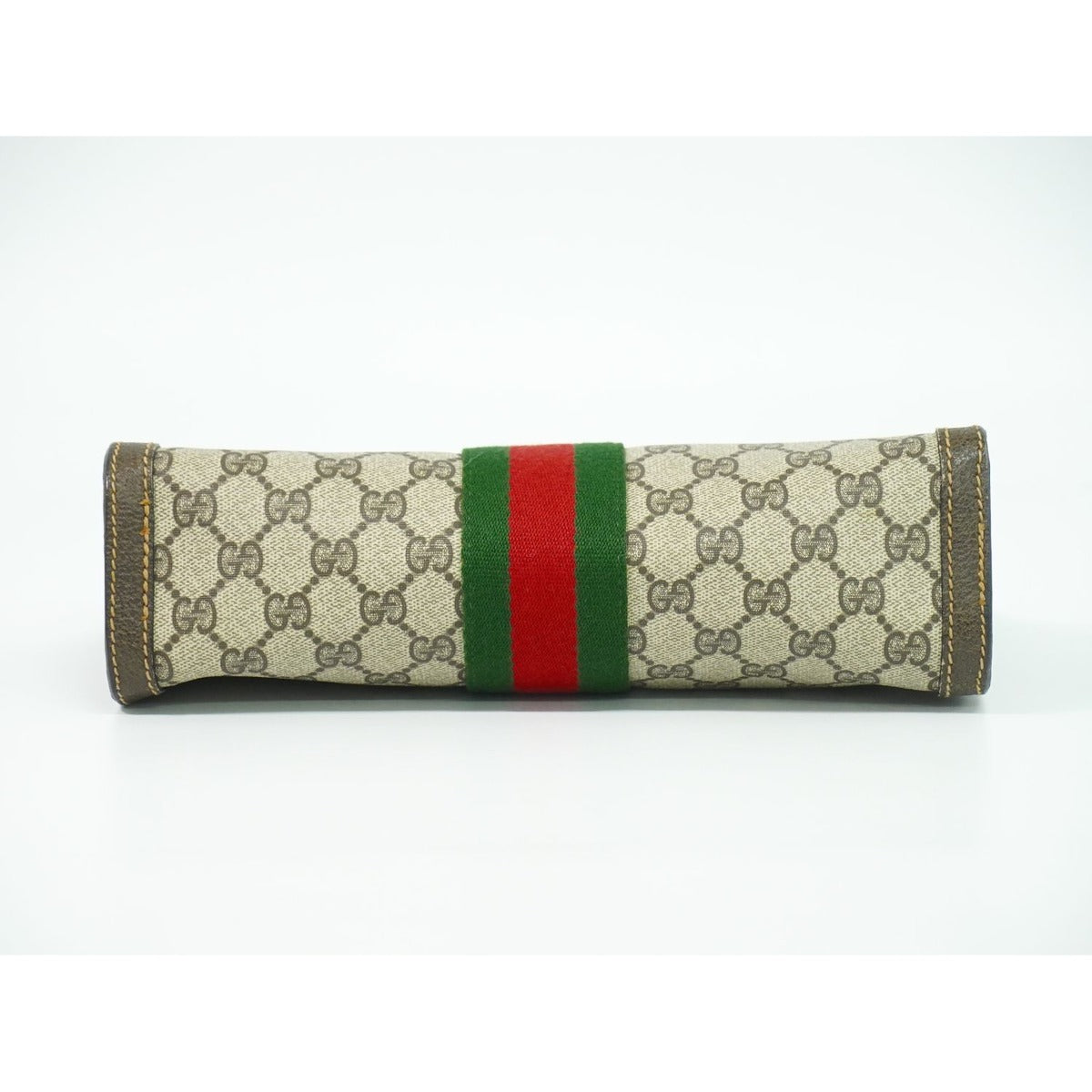 Gucci Vintage Sherry Line GG Supreme Clutch Beige — view 3