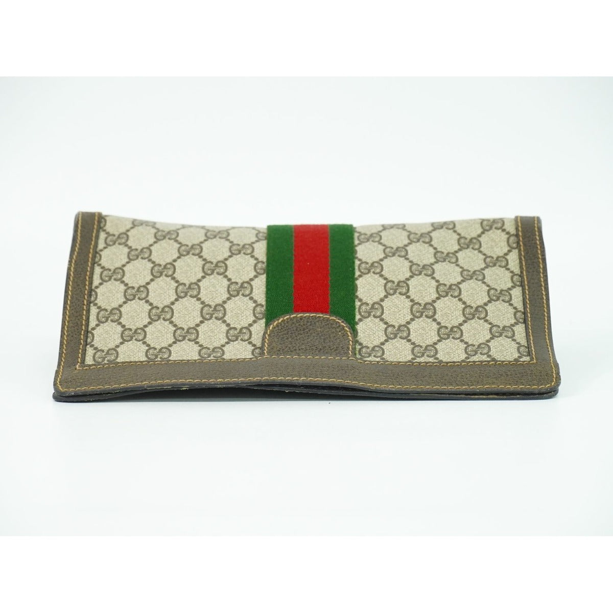 Gucci Vintage Sherry Line GG Supreme Clutch Beige — view 5