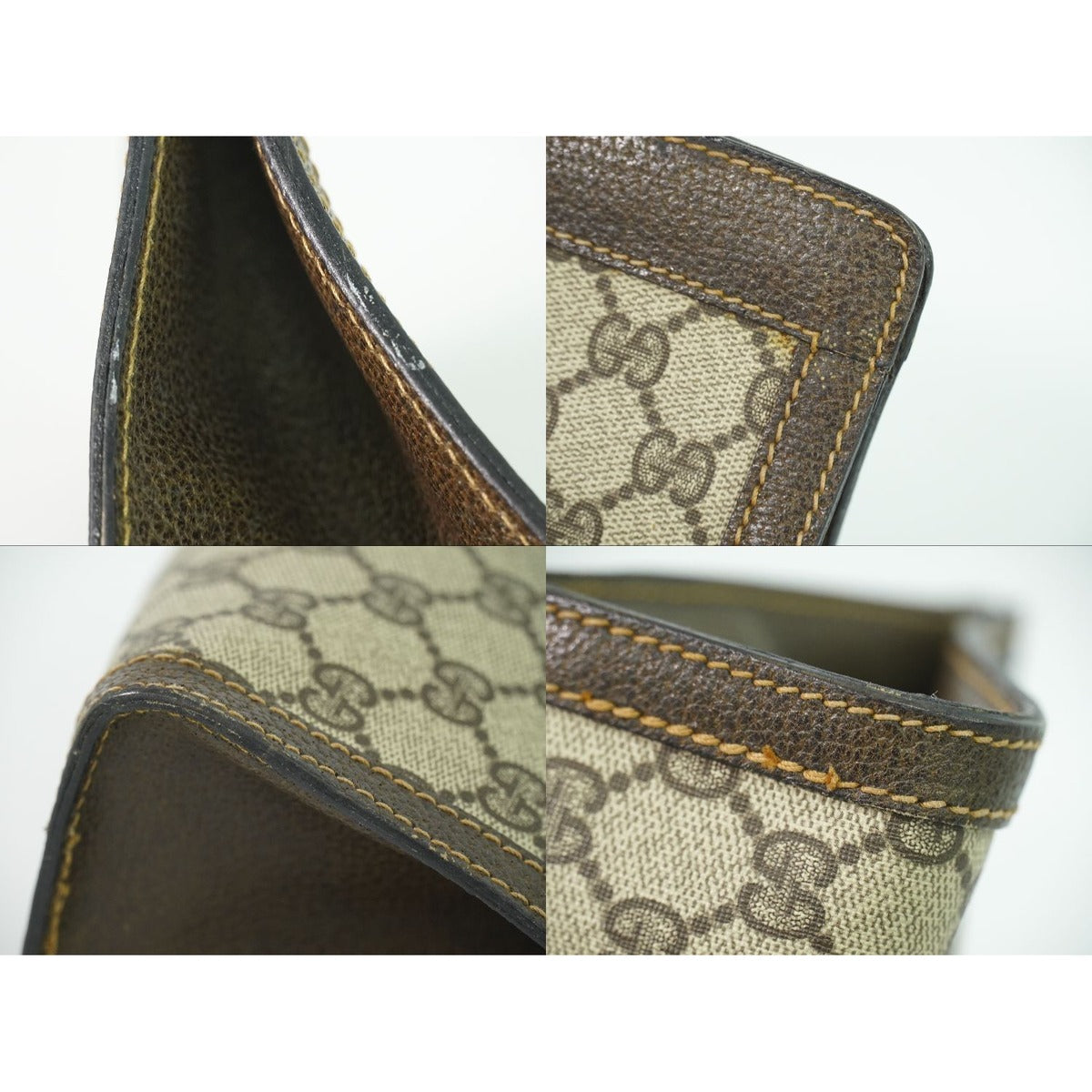 Gucci Vintage Sherry Line GG Supreme Clutch Beige — view 8