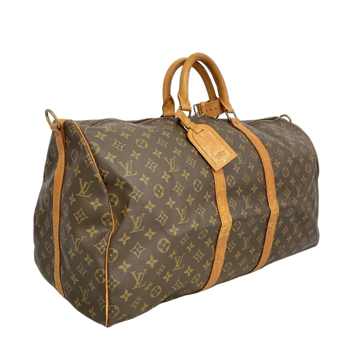 Louis Vuitton Boston Bag Monogram Keepall Bandouliere 55 Brown — view 2
