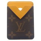Louis Vuitton Monogram Macassar Card Holder Magnet Case Orange Brown