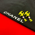 Chanel with Comment CC Logo Motif Plastic Earrings Ear Calf Gold Yellow