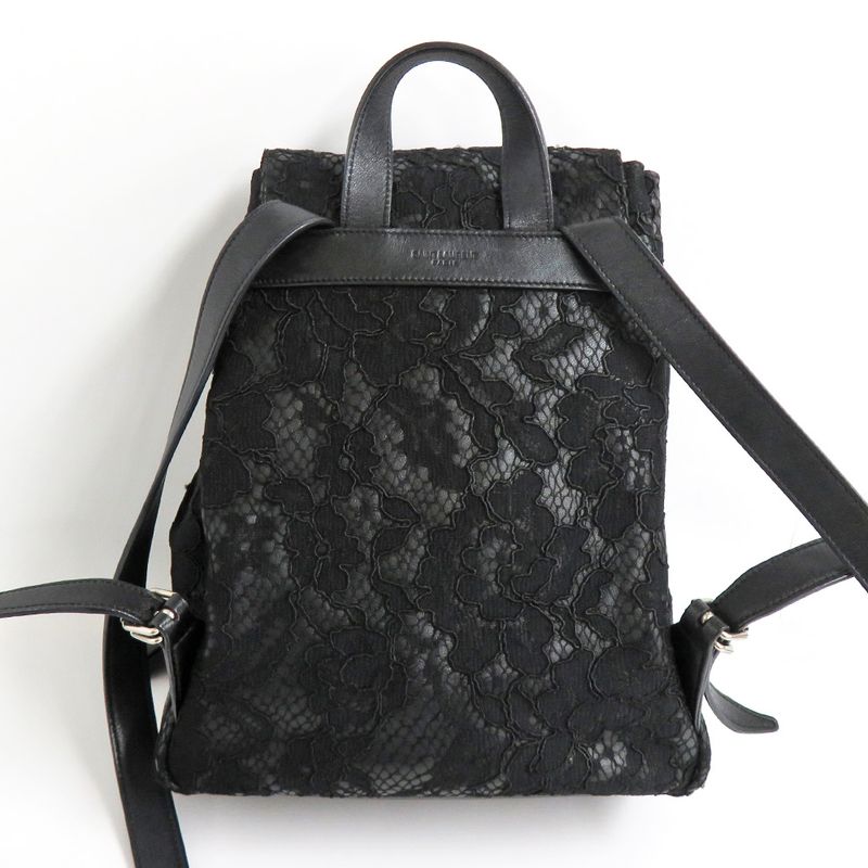 Saint Laurent Rucksack Festival Backpack Lace Black Fringe — view 3