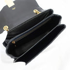 Celine Chain Shoulder Bag Quilted Black Gold Hardware Leather — view 6