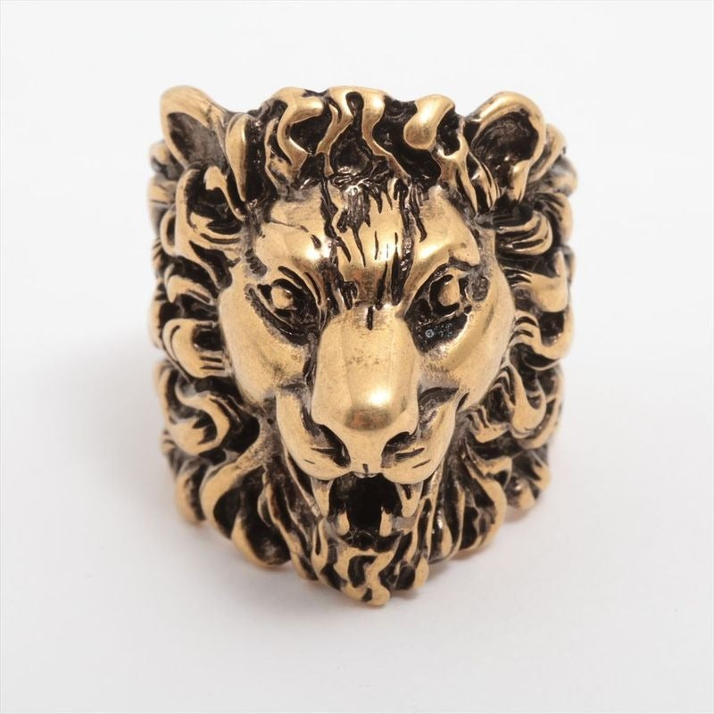 Gucci Michele Period Lion Head GP Ring 19