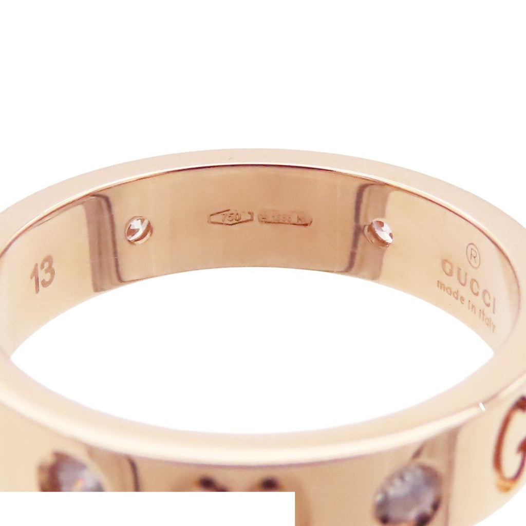 Gucci Icon Ring Pink Gold 18k Diamond — view 8