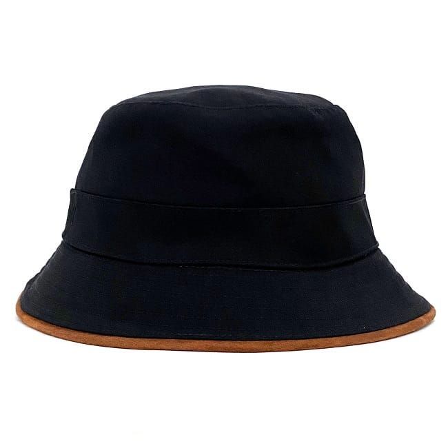 Hermes Bucket Hat Black Brown Buckeye Size 57 — view 4