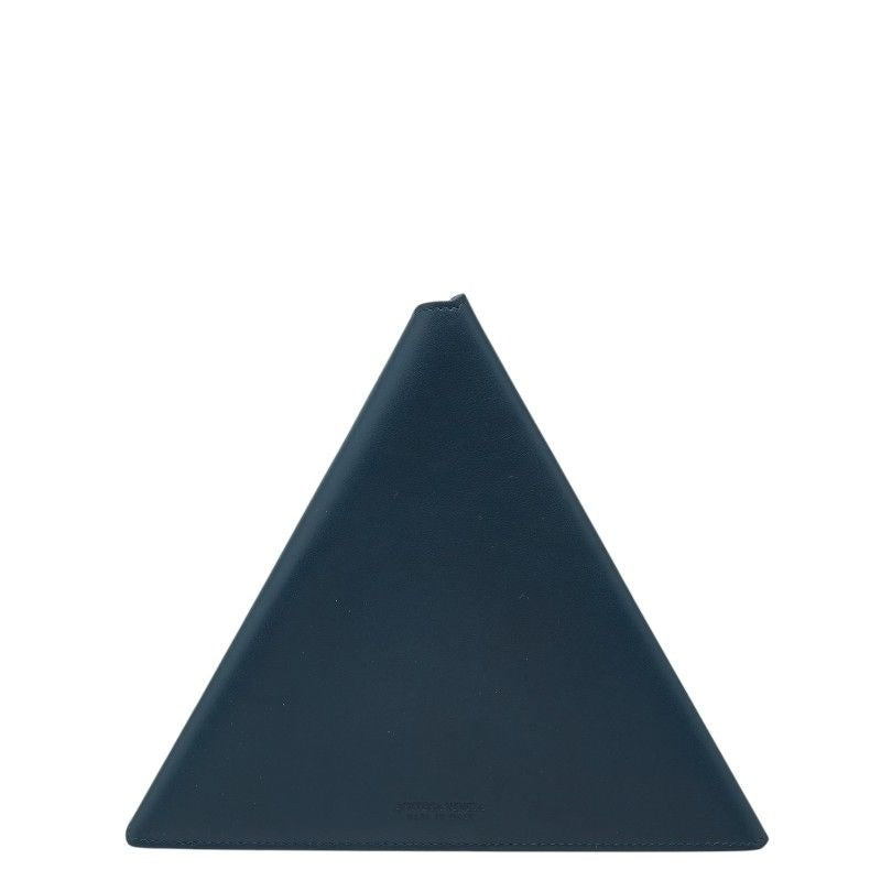 Bottega Veneta Logo Notebook Cover Navy Leather