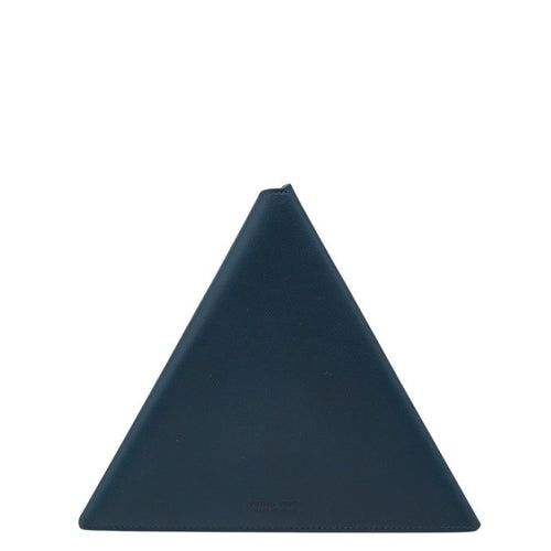 Bottega Veneta Logo Notebook Cover Navy Leather