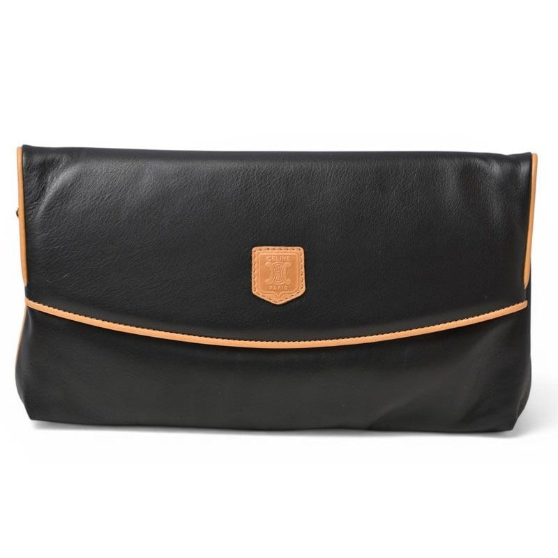 Celine Clutch Pouch Vintage Triomphe Black