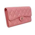 Chanel Wallet Quilted Lambskin Pink Silver — view 2