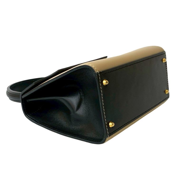 Celine Circle Logo Hardware Calf Leather 2-Way Handbag
