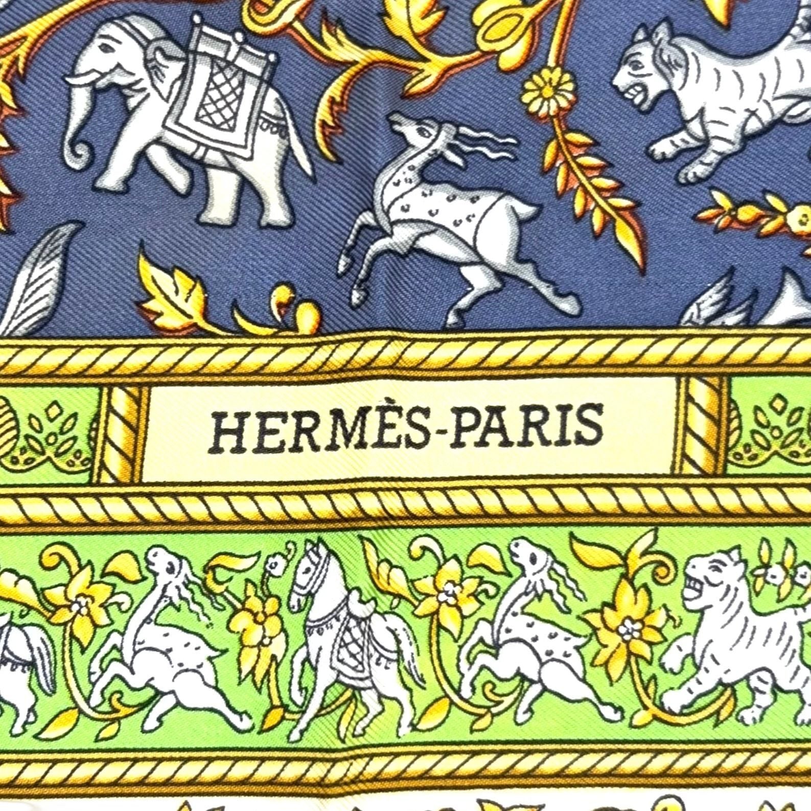 Hermes Carre 90 Chasse en Inde Indian Hunting Silk Multicolor Scarf — view 2