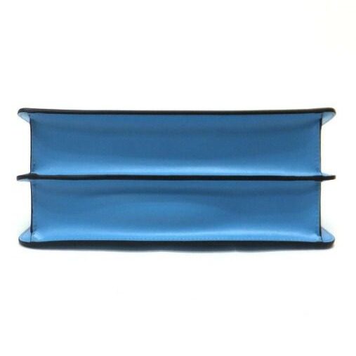 Fendi Peekaboo Ishi Yu East Waist Handbag Leather Light Blue Gold — view 3
