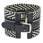 Hermes Collierd Chien Caval Canvas and Leather Bracelet — view 3