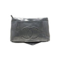 Chanel Caviar Leather Jumbo CC Logo Shoulder Bag