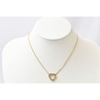 Christian Dior Necklace Pendant Vintage Heart Mochi Rhinestone — view 5