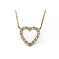 Christian Dior Necklace Pendant Vintage Heart Mochi Rhinestone