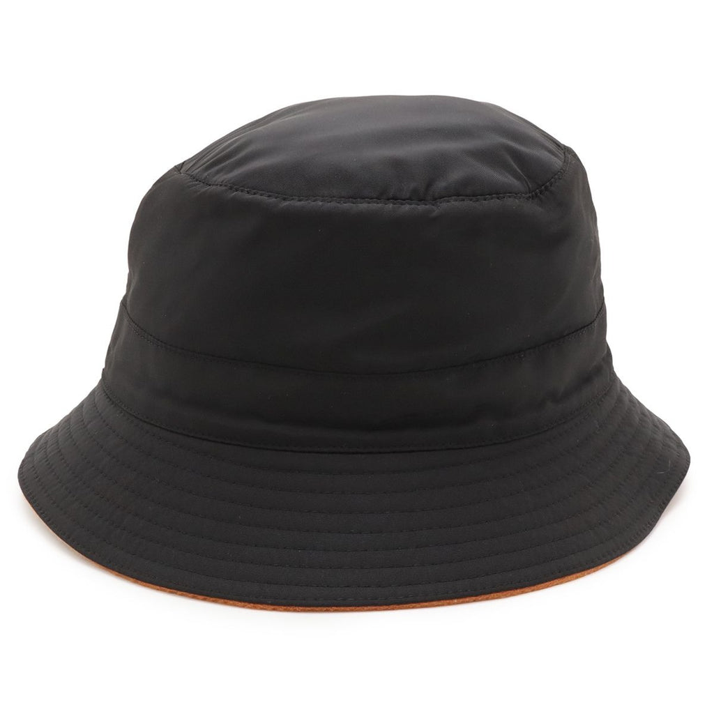 Hermes Logo Embroidery Bucket Hat 99% Nylon 1% Polyurethane 100% Cashmere
