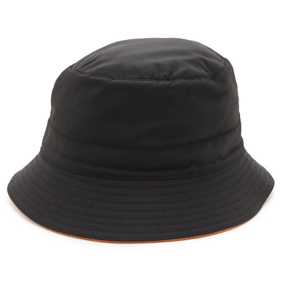 Hermes Logo Embroidery Bucket Hat 99% Nylon 1% Polyurethane 100% Cashmere