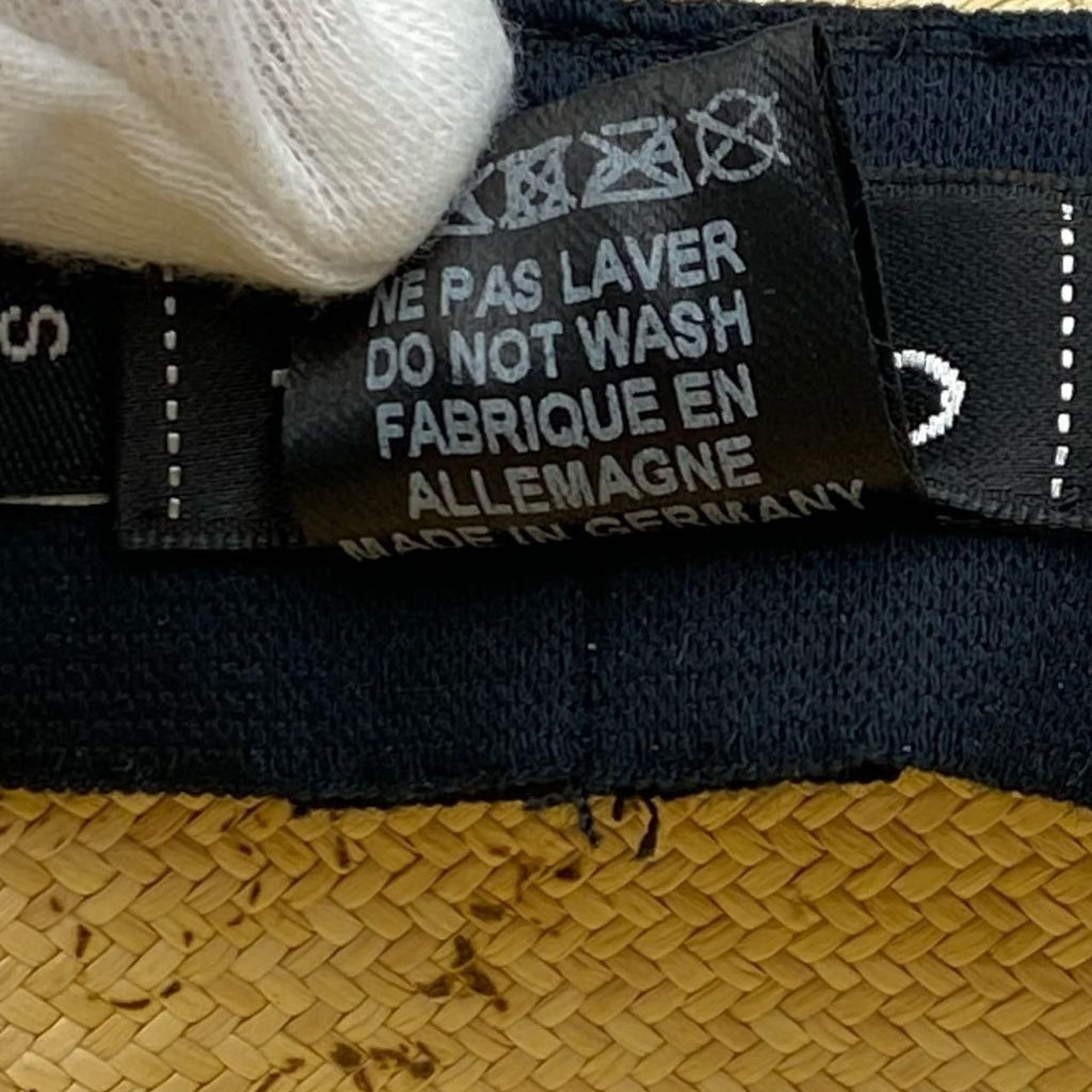 Chanel Hat Straw Coco Mark Ribbon Centerfold Size S1 bo — view 9