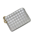 Celine Coin Case Pouch Silver C Charm Leather Purse Zipper