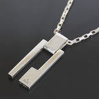 Gucci G Logo Necklace 49 cm Silver 925 E1034