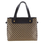 Celine Macadam Canvas and Calf Brown Handbag