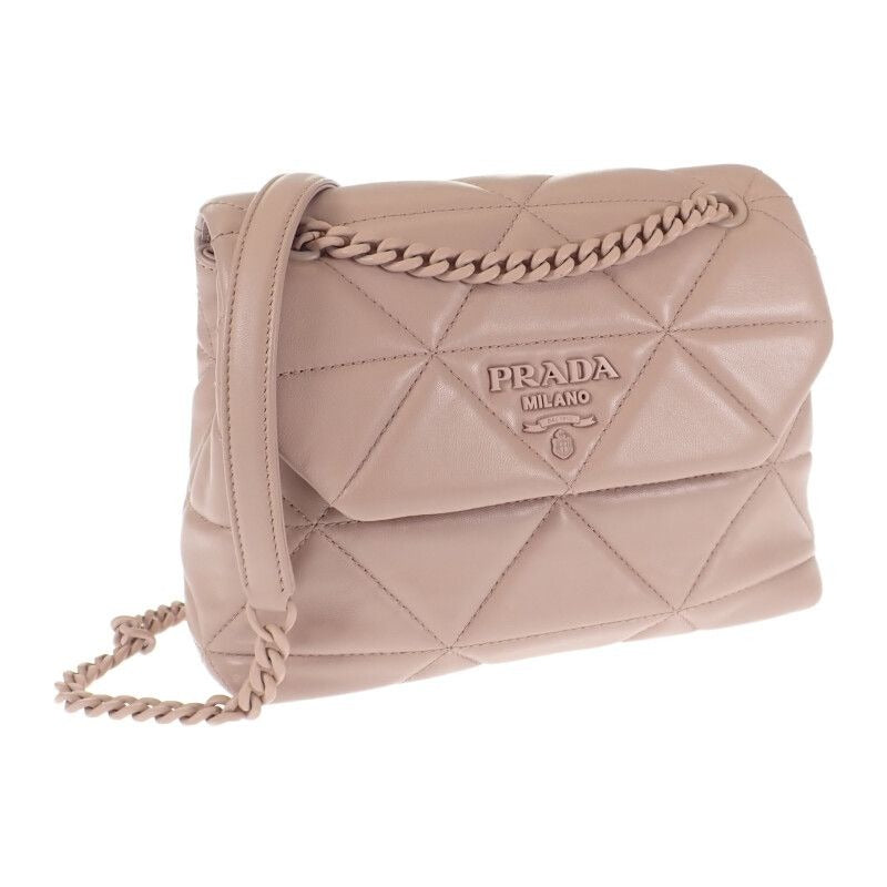Prada Spectrum Small 1 Bd233 Shoulder Bag Nappa Leather Pink Beige