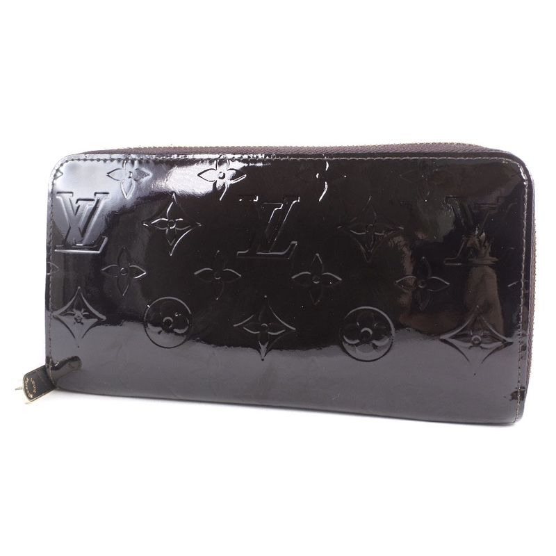 Louis Vuitton Zippy Wallet Round Zipper Monogram Vernis Amarante Wine — view 2