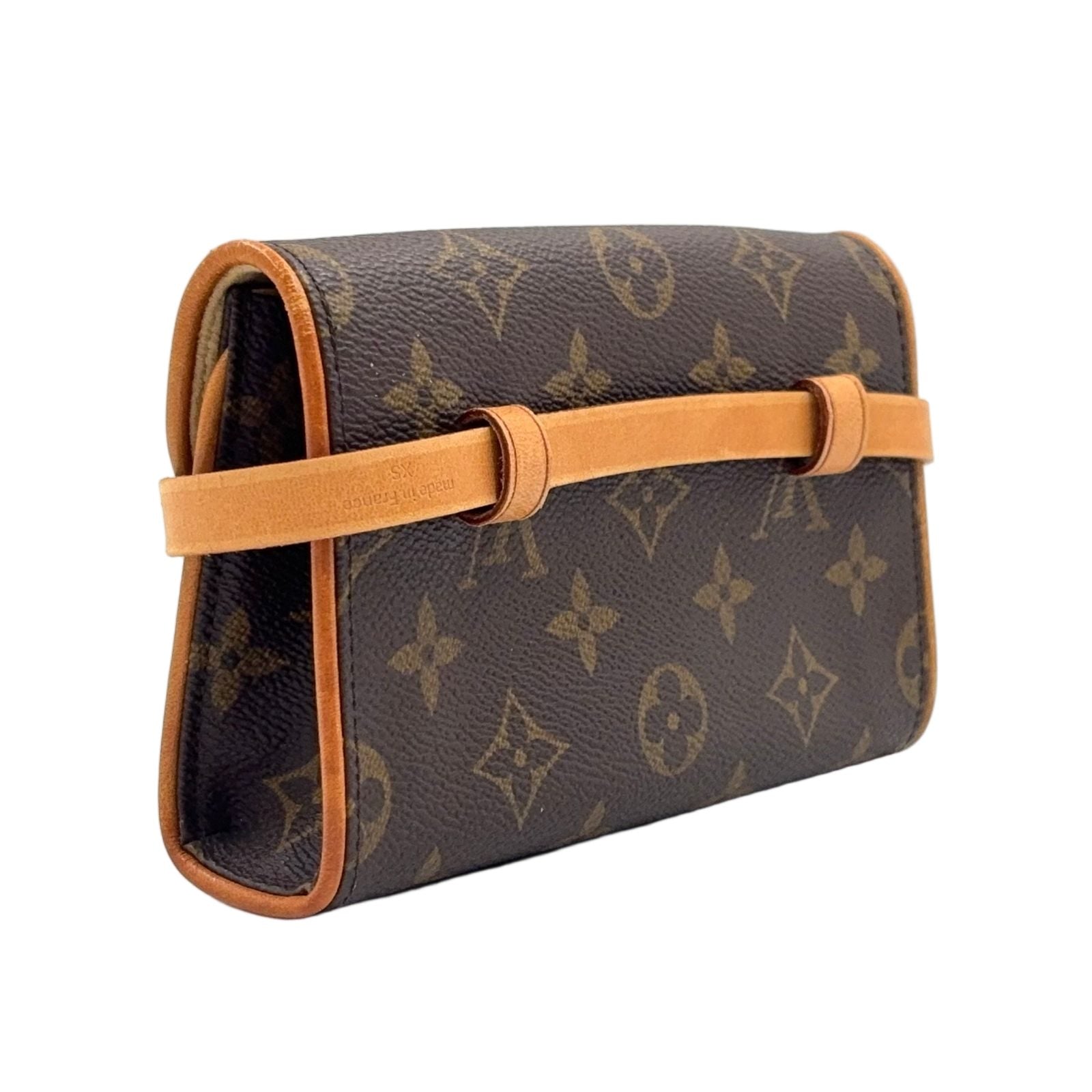 Louis Vuitton Pochette Twin PM Monogram XS Leather Brown Light Shoulder Bag Gold — view 2