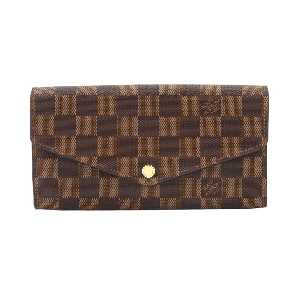 Louis Vuitton Damier Portefeuille Sarah Bifold Wallet Ebene Brown