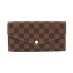 Louis Vuitton Damier Portefeuille Sarah Bifold Wallet Ebene Brown