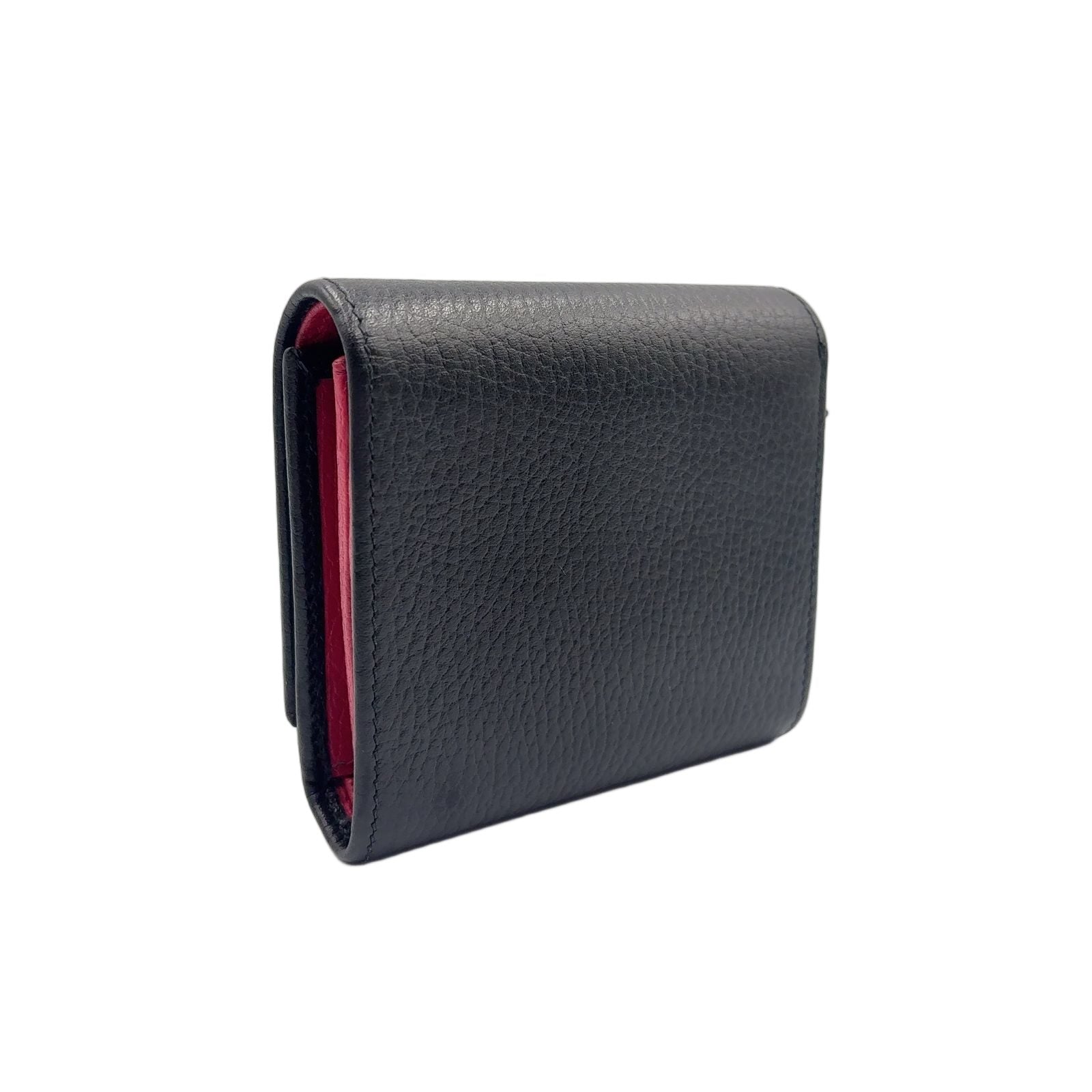 Gucci GG Marmot Leather Black Bordeaux Bifold Wallet Gold — view 2