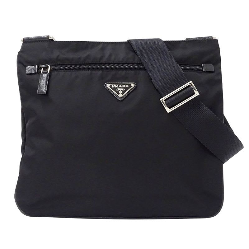 Prada Bag Shoulder Nylon Black Va0563 Crossbody