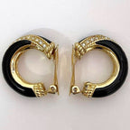 Christian Dior Earrings Gold Black — view 9