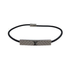 Louis Vuitton Bracelet Chien Zelisse M8332 Z Calf Leather Metal Silver Black