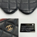 Chanel Quilted Classic Mini Pouch Black Caviar Leather — view 7