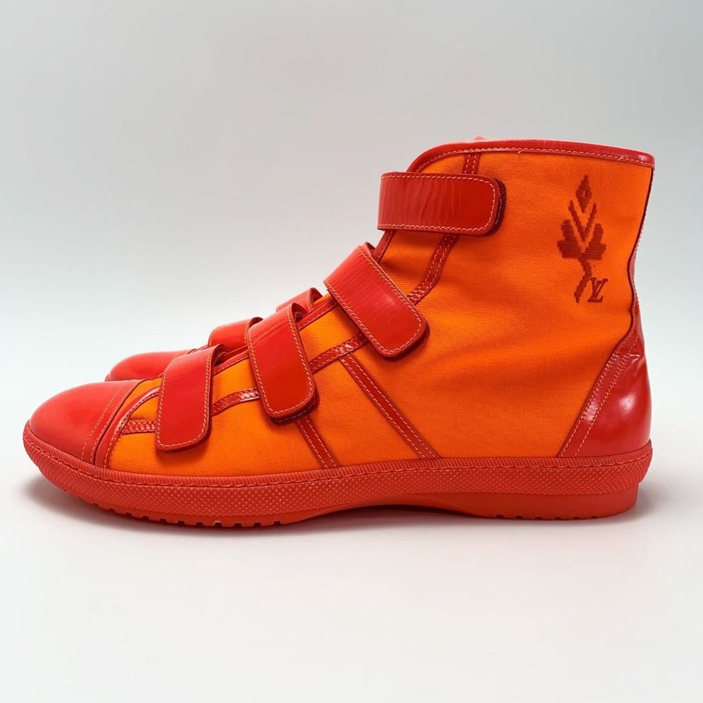Louis Vuitton High-Cut Sneakers Orange 9 — view 3