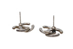Chanel CC Logo Earrings Silver Color 01 — view 7