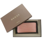 Gucci Round Zipper Matte Croc Purple Long Wallet 1313 — view 2