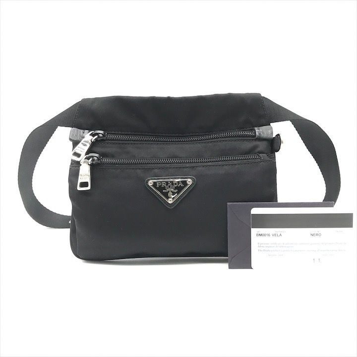 Prada Waist Pouch Nylon Tessuto Black