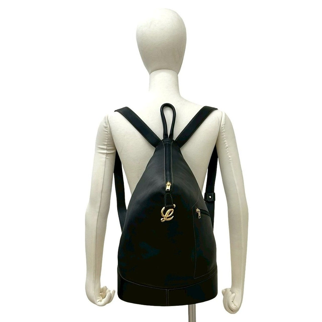 Loewe Vintage Logo Leather Sac Backpack Black — view 2