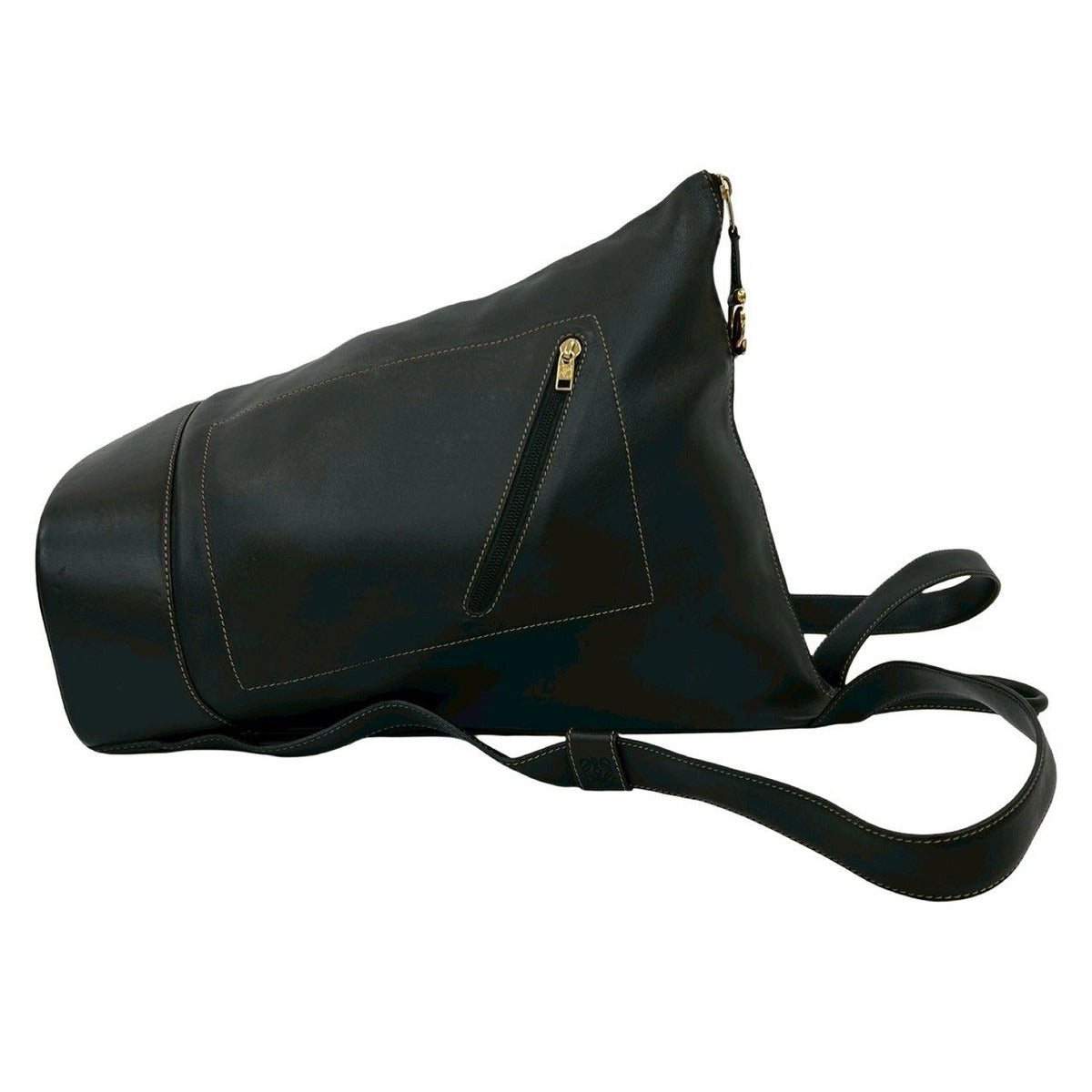Loewe Vintage Logo Leather Sac Backpack Black — view 6