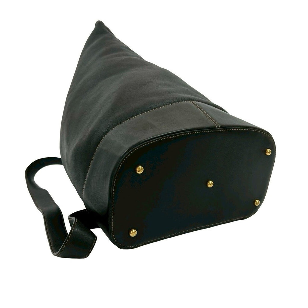 Loewe Vintage Logo Leather Sac Backpack Black — view 7