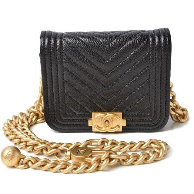 Chanel Belt Bag Coin Case Chain Pouch Boy